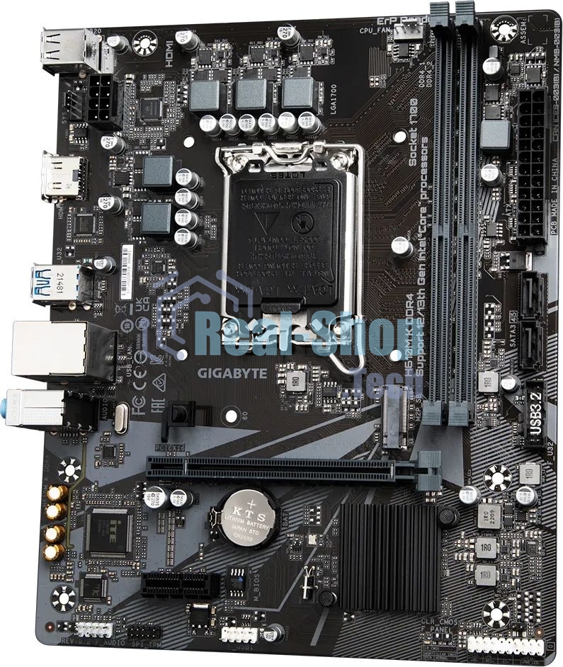 Материнская плата Gigabyte H610M K DDR4 V2.0, LGA 1700, Intel H610, 2xDDR4, 2xSATA, 1xM.2, 1xPCIe 4.0 x16, 1xPCIe x1, 1xHDMI, 1x 1Gb LAN, 2xUSB-A 3.2 Gen 1, 4xUSB-A 2.0, 3x 3.5 мм, 7.1, mATX