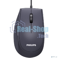 Мышь проводная Philips SPK7327 черный, 1600 dpi, USB, кнопки - 5