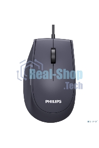 Мышь проводная Philips SPK7327 черный, 1600 dpi, USB, кнопки - 5