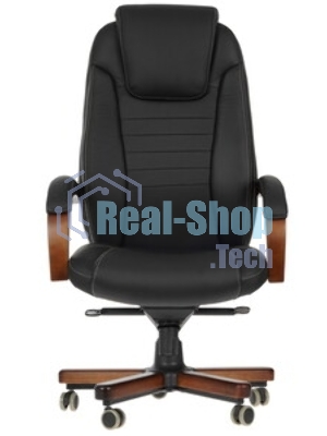 Кресло Бюрократ T-9923WALNUT/BLACK черный, кожа