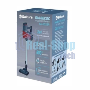 Пылесос Sakura SA-8316W черный/белый, 450/2400 Вт, уборка сухая, пылесборник мешок 4 л