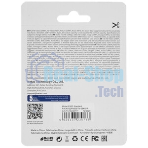 Флеш карта microSDHC 64Gb Netac P500 NT02P500STN-064G-R (с SD адаптером) 80Mb/s