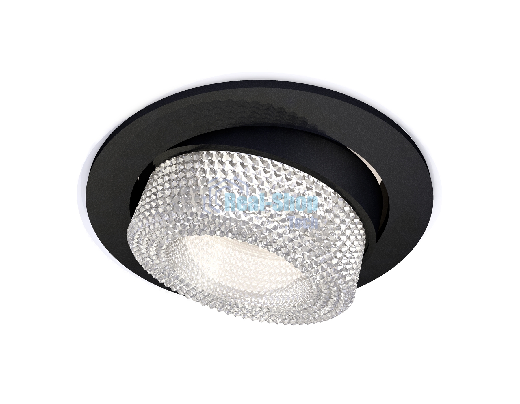 Комплект встраиваемого поворотного светильника Ambrella light XC7652060 SBK/CL черный песок/прозрачный MR16 GU5.3 (C7652, N7191)