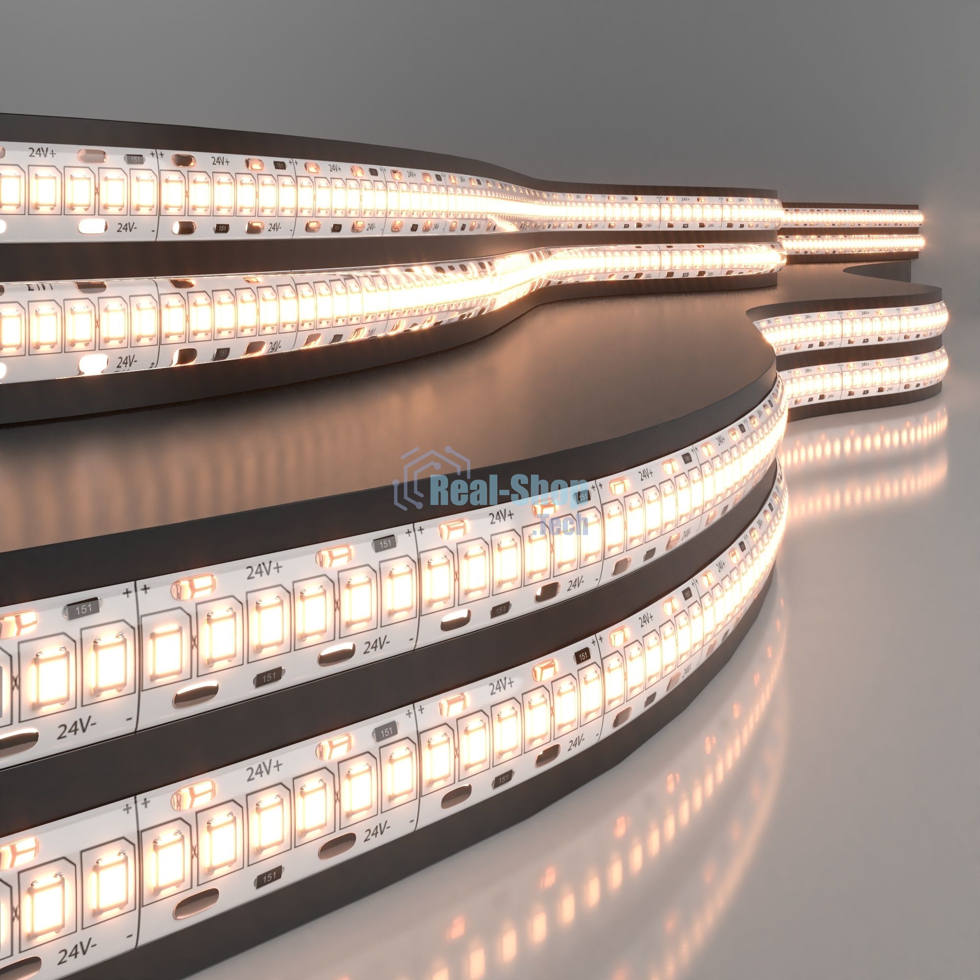 Лента светодиодная 2835 24V 240Led 16W IP65 / 240Led 16W IP65 3300K тёплый белый