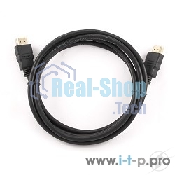 Кабель Cablexpert HDMI CC-HDMI4L-1M, 19M/19M, v2.0, серия Light, позол.разъемы, экран, 1м, черный, пакет
