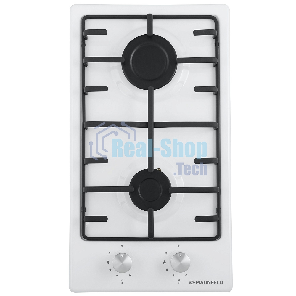Газовая варочная панель Maunfeld EGHE.32.3EW/G Домино, • Тип: газовая 30см • Тип установки: независимая • Управление: фронтальное, переключатели поворотные • Нагревательный элемент: конфорка, 2шт • Мощность конфорок, Вт: 2600, 1700 • Материал исполнения: 