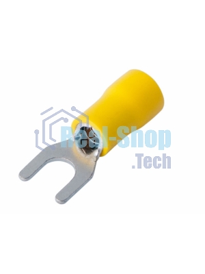 Наконечник вилочный изолированный Rexant 5.3 мм 4-6 мм² (НВи 6.0-5/НВи 5,5-5) желтый