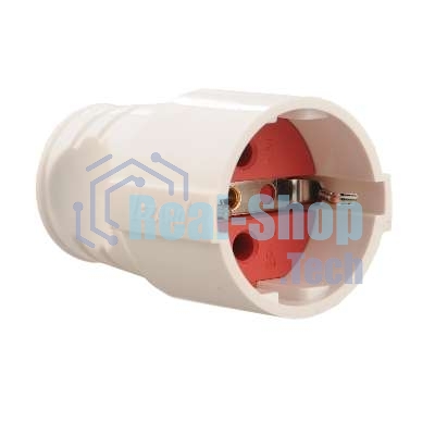 Штепсель с заземл. бел. Lezard 715-0701-607