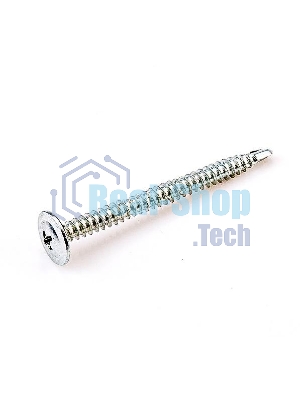 Саморез 4.2х13 металл-металл с прессшайбой сверло цинк (уп.1000шт) коробка СТРОЙМЕТИЗ ММ4213СЦ1