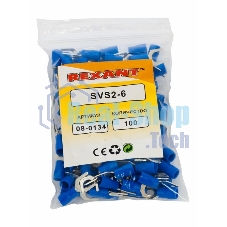 Наконечник вилочный изолированный Rexant 6.5 мм 1.5-2.5 мм² (НВи 2.5-6/НВи 2-6) синий