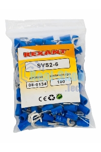 Наконечник вилочный изолированный Rexant 6.5 мм 1.5-2.5 мм² (НВи 2.5-6/НВи 2-6) синий