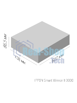 Источник бесперебойного питания Ippon Smart Winner II 3000 / 3000 ВА / 2700 Вт / 8 x IEC 320 C13, 1 x IEC 320 С19
