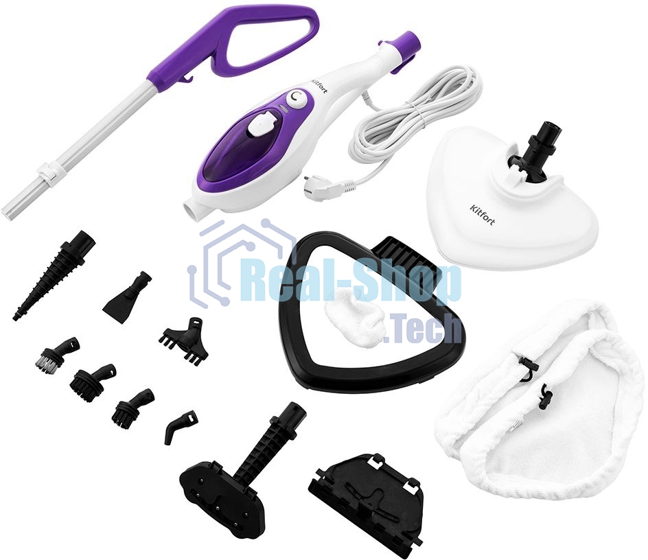 Швабра паровая Kitfort KT-1004-4 1500Вт фиолетовая