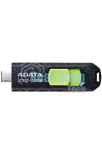Флешка USB ADATA UC300 (ACHO-UC300-128G-RBK/GN), 128Gb, Type-C USB 3.2, R/W 100/30, черный/зеленый