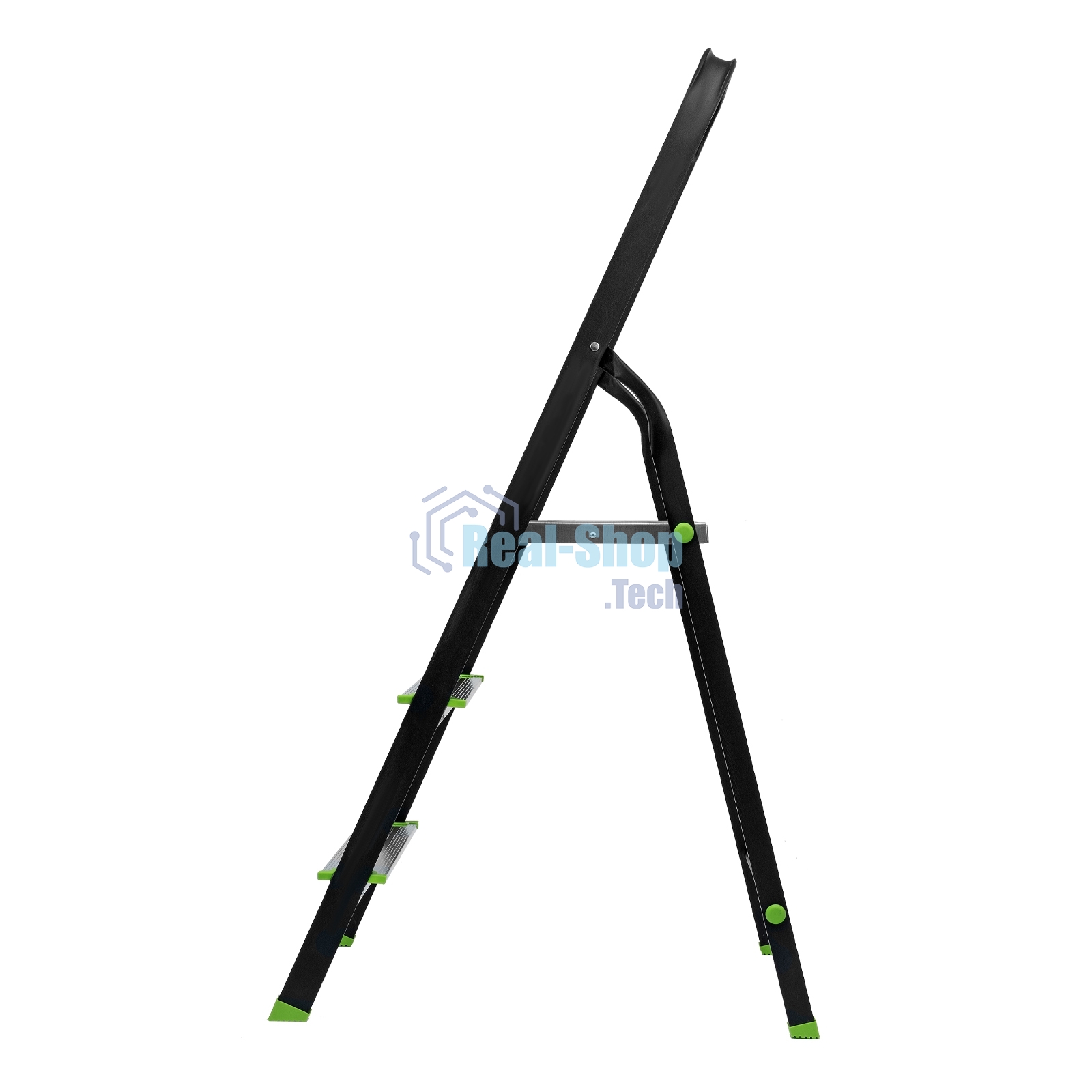 Стремянка Сибртех 3 ступени, стальной профиль, алюминиевые ступени