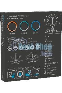 Светильник кольцевой Gauss 14W 700lm 3000-6500K 5V USB IP20 260x23мм черный дим пульт LED