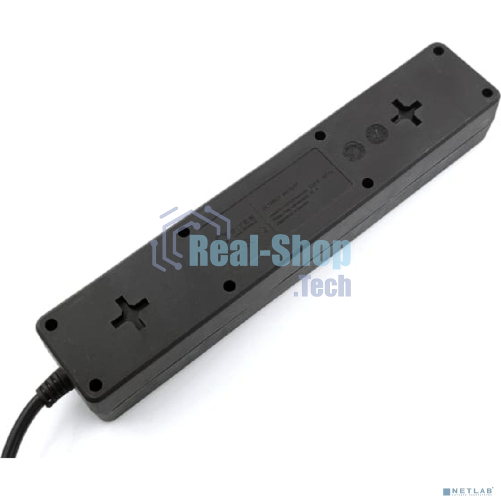 Сетевой фильтр 5bites GARDA SP6B-550 6S/3x0.75 мм2/5 м/черный