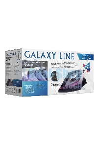 Утюг Galaxy Line GL 6128, фиолетовый с черным, паровой, 2200 Вт, постоянный пар 30 г/мин, паровой удар 140 г/мин, функции: самоочистка, антикапля, антинакипь, функция увлажнения, вертикальное отпаривание, защита от перегрева, индикатор нагрева, керамическ