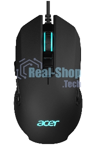 Мышь проводная Acer OMW160 черный, 6400 dpi, USB, кнопки - 8