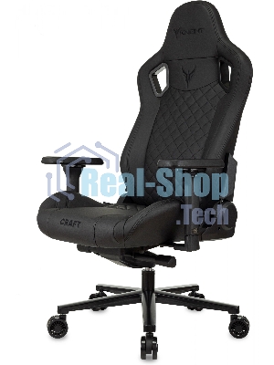 Кресло Knight Craft черный, экокожа, 120 кг, механизм качания