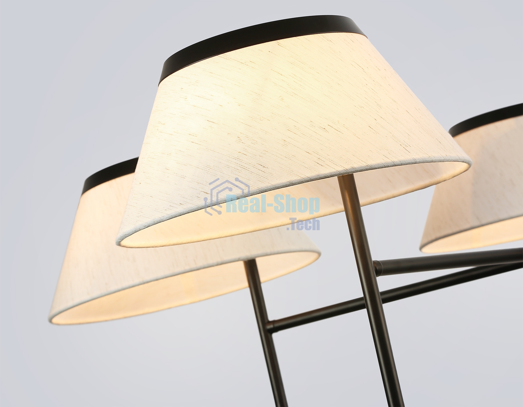 Люстра Ambrella light LH72453/5 BK/WH черный/белый Е14/5 max 40W D1000*290-1080