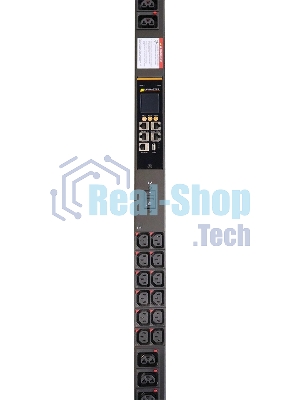 Блок распределения питания Lanmaster LAN-PDUVM316C-36L12Z-03BK верт.размещ. 36xC13 12xC39 с пофазным измерением энергии 3x16A IEC 309 3м