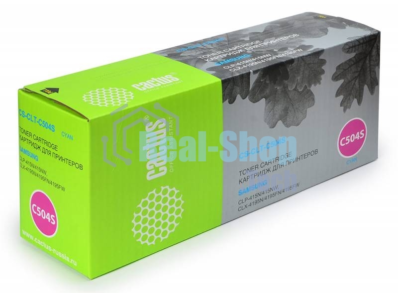 Картридж лазерный Cactus CS-CLT-C504S голубой (1800 стр.) для Samsung CLP-415N/CLX-4195FW/4195FN