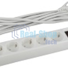 Сетевой фильтр ЭРА USF-5es-3m-W, 3 м, белый