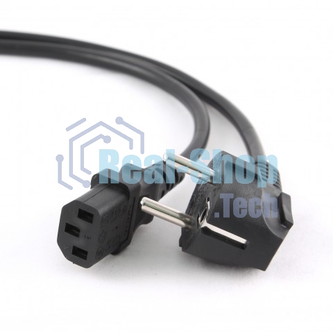 Кабель питания Gembird 1.8м, VDE(0.75мм), черный, с зазем., пакет PC-186-VDE