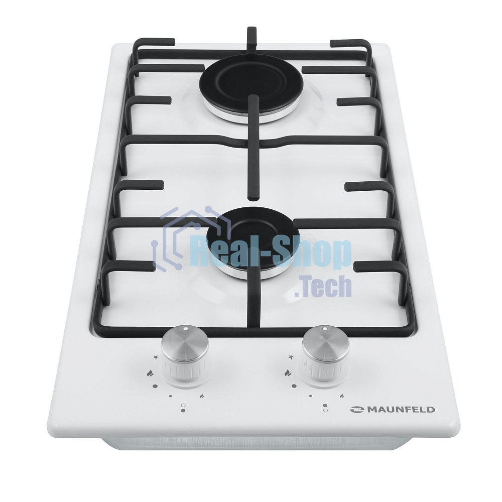 Газовая варочная панель Maunfeld EGHE.32.3EW/G Домино, • Тип: газовая 30см • Тип установки: независимая • Управление: фронтальное, переключатели поворотные • Нагревательный элемент: конфорка, 2шт • Мощность конфорок, Вт: 2600, 1700 • Материал исполнения: 