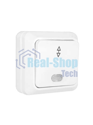 Выключатель проходной 1-кл. ОП Олимп 10А IP20 с индик. белый Universal О0125