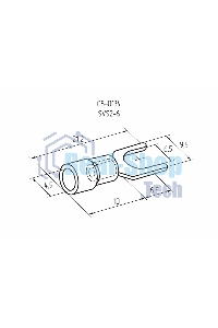 Наконечник вилочный изолированный Rexant 6.5 мм 1.5-2.5 мм² (НВи 2.5-6/НВи 2-6) синий