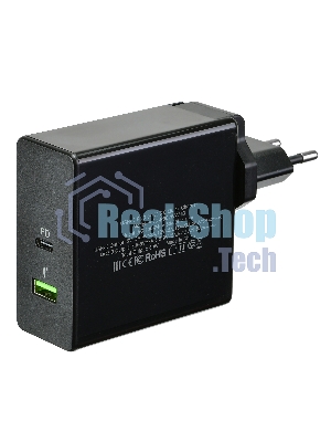 Сетевое зарядное устройство ACD-P602W-V1B 60Вт, 2xUSB 1PD+1QC, 3.6~20В/3А RTL