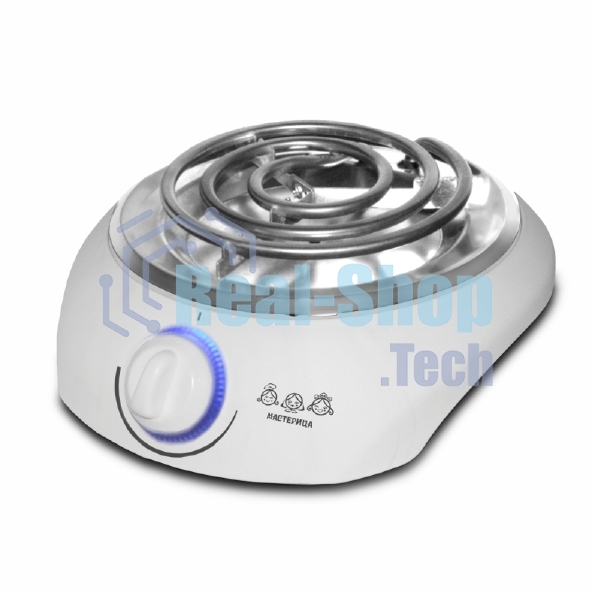 Плита настольная электрическая Мастерица ES-0101, 1 конф. белая