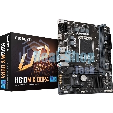 Материнская плата Gigabyte H610M K DDR4 V2.0, LGA 1700, Intel H610, 2xDDR4, 2xSATA, 1xM.2, 1xPCIe 4.0 x16, 1xPCIe x1, 1xHDMI, 1x 1Gb LAN, 2xUSB-A 3.2 Gen 1, 4xUSB-A 2.0, 3x 3.5 мм, 7.1, mATX
