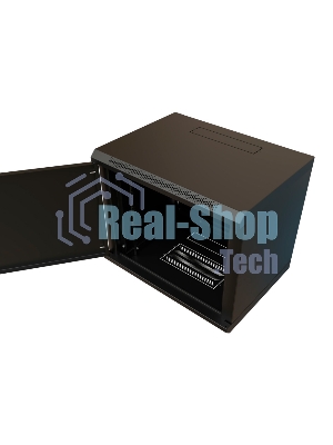 Шкаф коммутационный WRline (WR-TW-1545-SR-RAL9004) настенный 15U 600x450 мм пер. дв. металл 2 бок. пан. 60 кг черный 370 мм 775 мм IP20 сталь