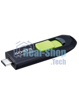 Флешка USB ADATA UC300 (ACHO-UC300-128G-RBK/GN), 128Gb, Type-C USB 3.2, R/W 100/30, черный/зеленый