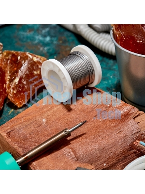 Припой с канифолью Rexant ПОС-61, 100г, Ø2мм, (олово 61%, свинец 39%), катушка