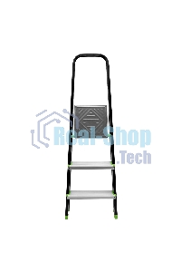 Стремянка Сибртех 3 ступени, стальной профиль, алюминиевые ступени