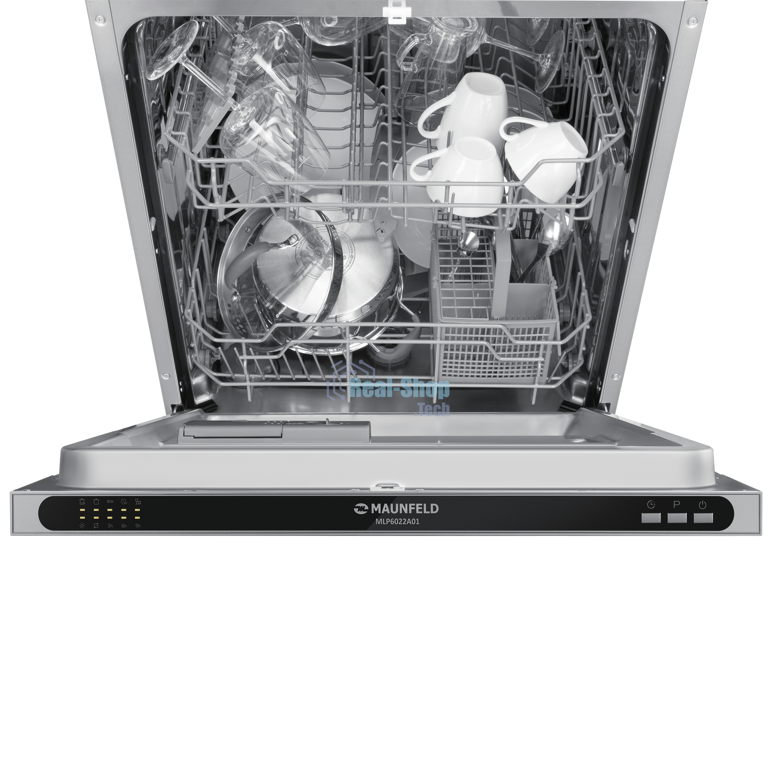 Встраиваемая посудомоечная машина Maunfeld MLP6022A01, черный, 59.8 см, 12 компл., 49 дБ, класс A++