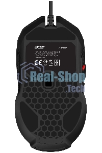 Мышь проводная Acer OMW160 черный, 6400 dpi, USB, кнопки - 8