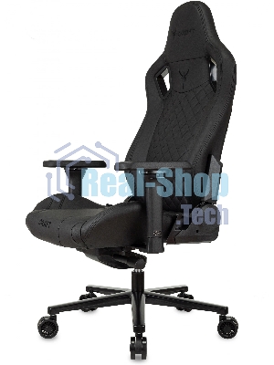 Кресло Knight Craft черный, экокожа, 120 кг, механизм качания