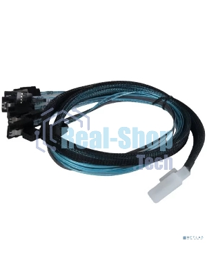 Кабель Procase CBL-SLSAS8-8SATA-10 для подключения корзин, SFF-8654 (Slimline SAS x8) к 8*SATA, 100 cm