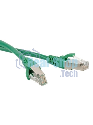 Патч-корд Hyperline PC-LPM-STP-RJ45-RJ45-C5e-1.5M-LSZH-GN F/UTP, экранированный, Cat.5е, LSZH, 1.5 м, зеленый