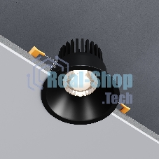 Встраиваемый светодиодный светильник 15266/LED 7W 3000K BK черный