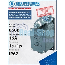 Выключатель концевой ВК-200 БР11-67У2-21 Электротехник ET051928