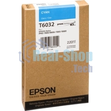 Картридж струйный Epson T6032 (C13T603200) голубой (220 мл) для Stylus 7800, 7880, 9800, 9880