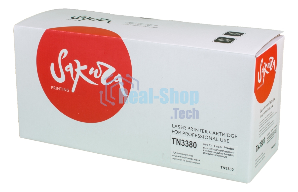 Картридж лазерный Sakura TN750/3380 для Brother HL-5440/5445/5450/5470/6180/DCP-8110/8150/8155/8250/MFC-8510/8515/8520/8950, черный, 8000 к.