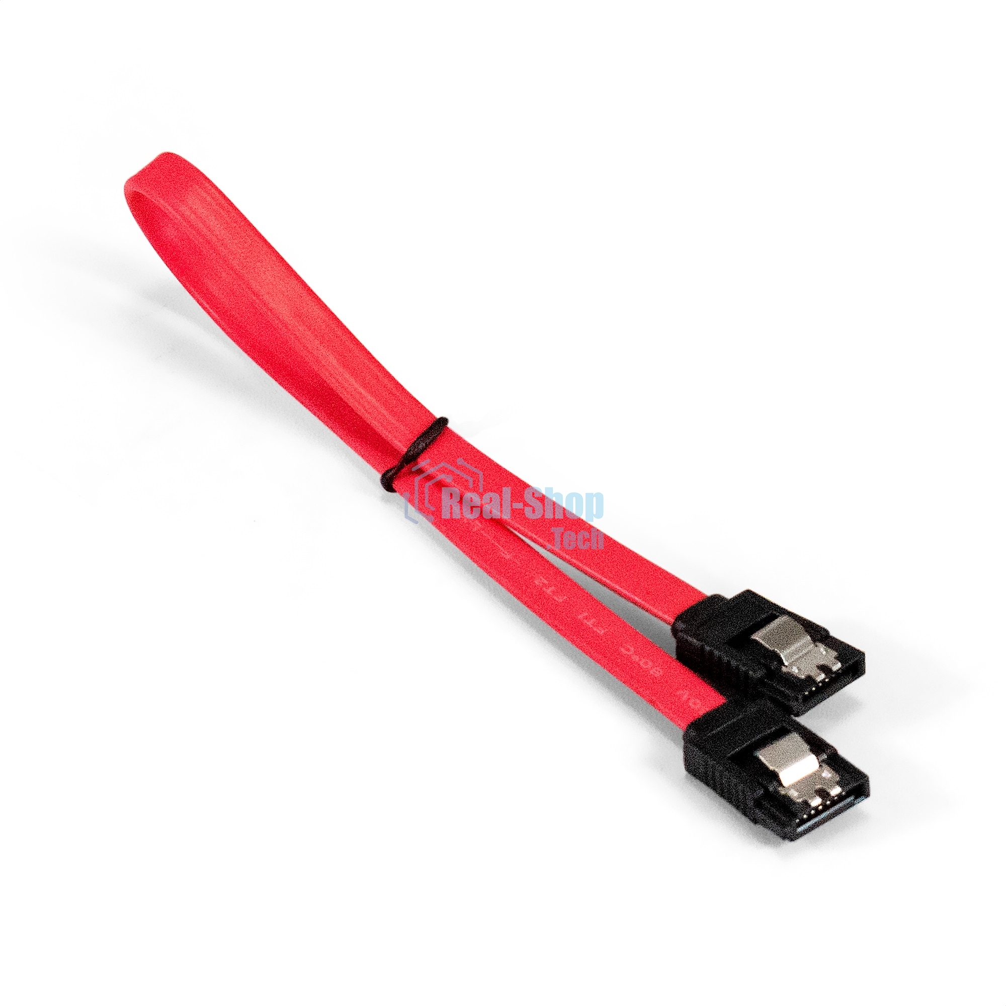 Кабель SATA ExeGate EX-CC-SATADATA-0.3L (7pin/7pin, металлические защелки, 0,3м)