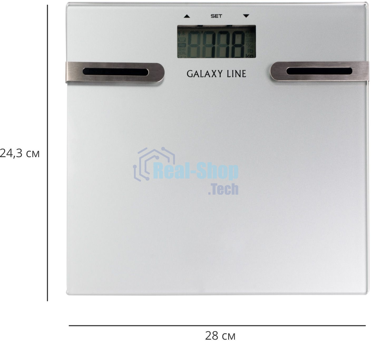 Весы напольные многофункциональные Galaxy Line GL 4855, серый, электронные, элемент питания типа 